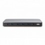 DIGITUS Station d'accueil USB-C, 13 ports, Avec fil, USB 3.2 Gen 2 3.1 Gen 2 Type-C, 1.42.2, 10,100,1000 Mbits, Noir, Gris, 10 Gbits