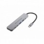 Conceptronic DONN33G, Avec fil, USB 3.2 Gen 1 3.1 Gen 1 Type-C, 100 W, Argent, 5 Gbits, 4K Ultra HD