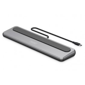 DIGITUS Station d'accueil USB-C 8K, 12 ports, Avec fil, USB 3.2 Gen 2 3.1 Gen 2 Type-C, 100 W, 3,5 mm, 2.22.3, 1000 Mbits