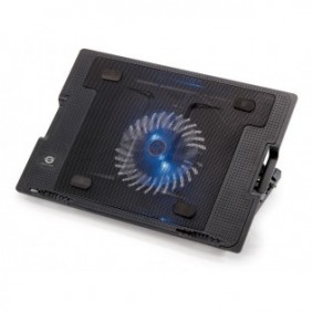 Conceptronic Support de refroidissement de portable pliant, 43,2 cm 17", 1 pièce, 14 cm, Noir, USB, USB