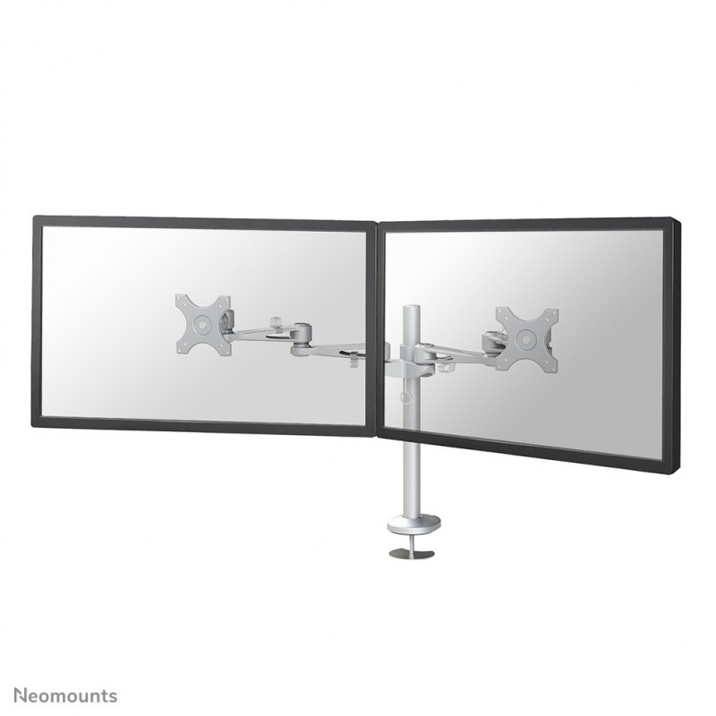 Neomounts FPMA-D935DG Support d'écran à fixer 10-27", Passe-câble, 6 kg, 25,4 cm 10", 68,6 cm 27", 100 x 100 mm, Argent