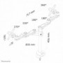 Neomounts FPMA-D935DG Support d'écran à fixer 10-27", Passe-câble, 6 kg, 25,4 cm 10", 68,6 cm 27", 100 x 100 mm, Argent