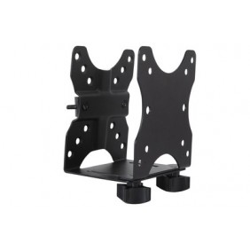 DIGITUS Support pour mini PC de bureau multifonctions, Pince, 5 kg, 75 x 75 mm, 100 x 100 mm, Noir