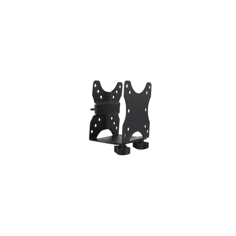 DIGITUS Support pour mini PC de bureau multifonctions, Pince, 5 kg, 75 x 75 mm, 100 x 100 mm, Noir