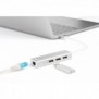 DIGITUS Concentrateur USB 3.0 de Type-C™ avec Gigabit Ethernet, USB 3.2 Gen 1 3.1 Gen 1 Type-C, IEEE 802.3, IEEE 802.3ab, IEEE 802.3u, Gris, Blanc, USB 3.2 Gen 1 3.1 Gen 1 Type-A, Chine, USB