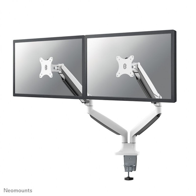 Neomounts NM-D750DWHITE Support d'écran à fixer 10-32" - ressort à gaz, Collier de serrage passe-fil, 9 kg, 25,4 cm 10", 81,3 cm 32", 100 x 100 mm, Blanc