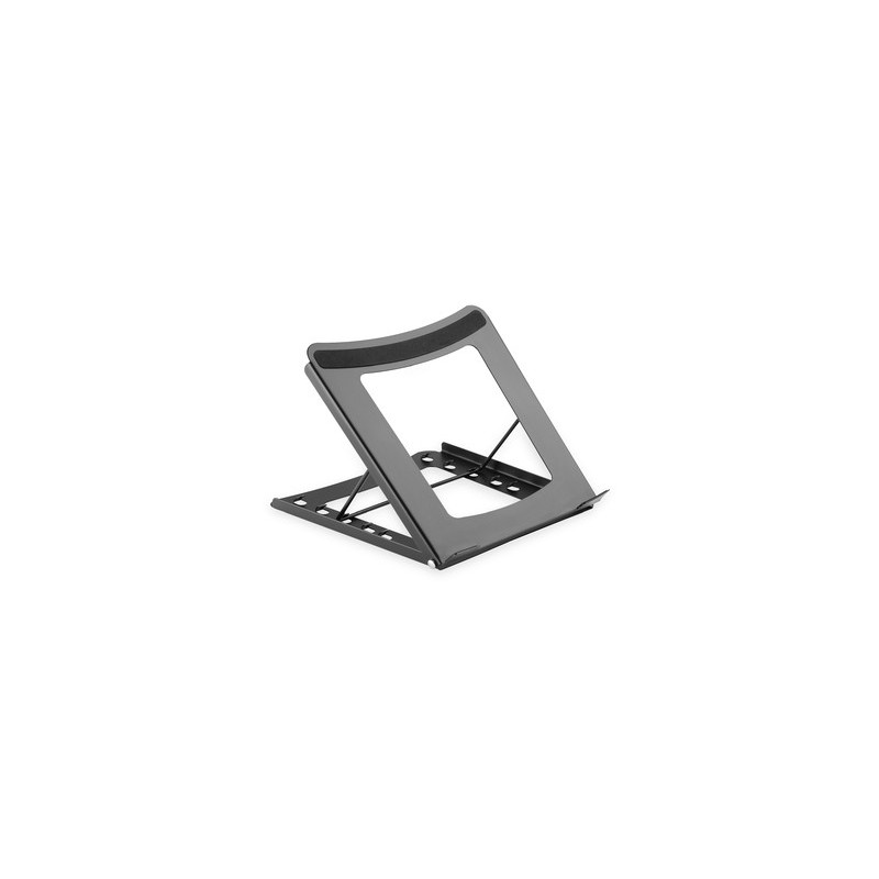 DIGITUS Support d’ordinateur portable, Supports de Laptop, Noir, Métal, 25,4 cm 10", 38,1 cm 15", 254 - 381 mm 10 - 15