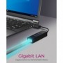 ICY BOX IB-HUB1419-LAN, USB 3.2 Gen 1 3.1 Gen 1 Type-A, 10,100,1000 Mbits, IEEE 802.1Q, IEEE 802.1p, IEEE 802.3, IEEE 802.3az, IEEE 802.3u, IEEE 802.3x, Noir, RJ-45, USB 3.2 Gen 1 3.1 Gen 1 Type-A, Aluminium