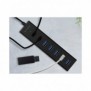 ICY BOX IB-HUB1700-U3, USB 3.2 Gen 1 3.1 Gen 1 Type-A, USB 3.2 Gen 1 3.1 Gen 1 Type-A, 5000 Mbits, Noir, Aluminium, Access, Énergie