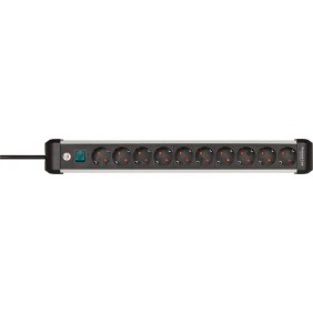 Brennenstuhl 1391030000, 3 m, Intérieure, Courbe, IP20, Aluminium, Noir, Argent