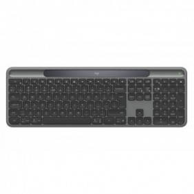 Logitech Signature Slim Solar+ K980, Sans fil, RF sans fil + Bluetooth, QWERTY, Graphite