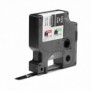 Dymo Rhino étiquettes industrielles autocollantes en vinyle | 9 mm x 5,5 m | impression en blanc sur fond noir, Blanc sur noir, Multicolore, Vinyl, -40 - 80 C, UL 969, DYMO