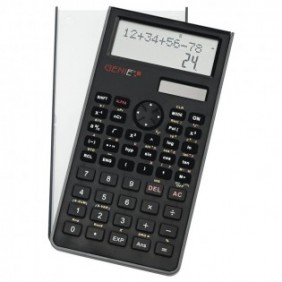 Genie 12071, Poche, Calculatrice financière, 10 chiffres, 2 lignes, Batterie, Noir