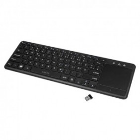 LogiLink ID0188, Mini, Sans fil, RF sans fil, QWERTZ, Noir