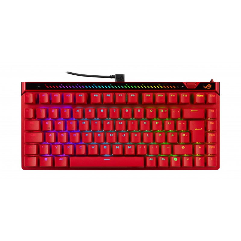 ASUS ROG Falchion Ace 75 HE, Avec fil, USB, Magnetic-mechanical key switch, QWERTZ, LED RGB, Rouge