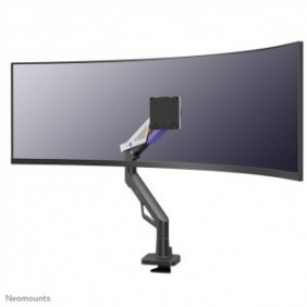 Neomounts DS70-256BL1 Support de écran à fixer gaming 24-57" - ressort à gaz - Topfix - arrêt à 180, Collier de serrage passe-fil, 30 kg, 61 cm 24", 144,8 cm 57", 200 x 200 mm, Noir