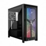 Corsair RAME 4000X RS, Midi Tower, PC, Noir, ATX, EATX, micro ATX, Mini-ITX, Acier, Verre trempé, Plastique, 17 cm
