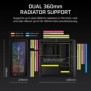 Corsair RAME 4000X RS, Midi Tower, PC, Noir, ATX, EATX, micro ATX, Mini-ITX, Acier, Verre trempé, Plastique, 17 cm