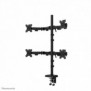 Neomounts DS60-600BL2-2 Bras de moniteur quadruple 10-32", Collier de serrage passe-fil, 8 kg, 25,4 cm 10", 81,3 cm 32", 100 x 100 mm, Noir