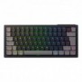 Cherry XTRFY K63W Pro Compact Ultra-Wideband, Avec fil &sans fil, Ultra-wideband + USB, Clavier mécanique, QWERTZ, LED RGB, Noir, Gris