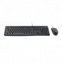Logitech MK120, Avec fil, USB, QWERTZ, Noir, Souris incluse