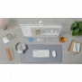Logitech 920-012204, Sans fil, RF sans fil + Bluetooth, Commutateur de touche « ciseaux », QWERTZ, Blanc, Souris incluse