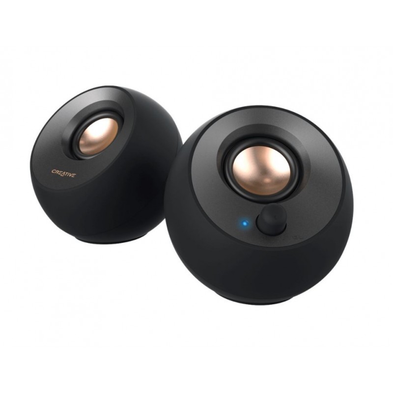 Creative Labs Pebble V2, 2-voies, 2.0 canaux, Avec fil, 8 W, Noir