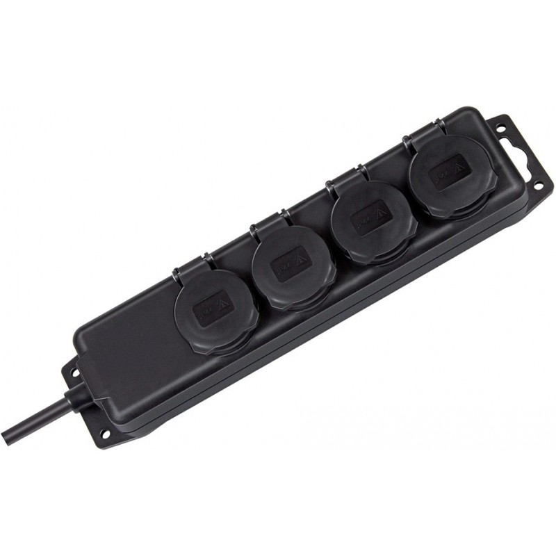 Brennenstuhl BN-1159960, 4 sortie CA, 230 V, Noir, 2 m
