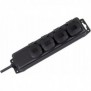 Brennenstuhl BN-1159960, 4 sortie CA, 230 V, Noir, 2 m