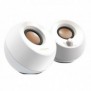 Creative Labs Pebble, 2.0 canaux, Avec fil, 4,4 W, 100 - 17000 Hz, Blanc