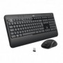 Logitech MK540 Advanced, Sans fil, RF sans fil, Clavier à membrane, QWERTY, Noir, Souris incluse