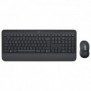 Logitech Signature MK650 Combo for Business, Sans fil, Bluetooth, Clavier à membrane, QWERTZ, Graphite, Souris incluse