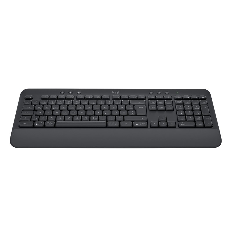 Logitech Signature K650, Taille réelle 100 %, Sans fil, Bluetooth, Clavier à membrane, QWERTZ, Graphite
