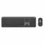 Logitech Signature Slim Combo MK950, Sans fil, RF sans fil + Bluetooth, Commutateur de touche « ciseaux », QWERTZ, Graphite, Souris incluse