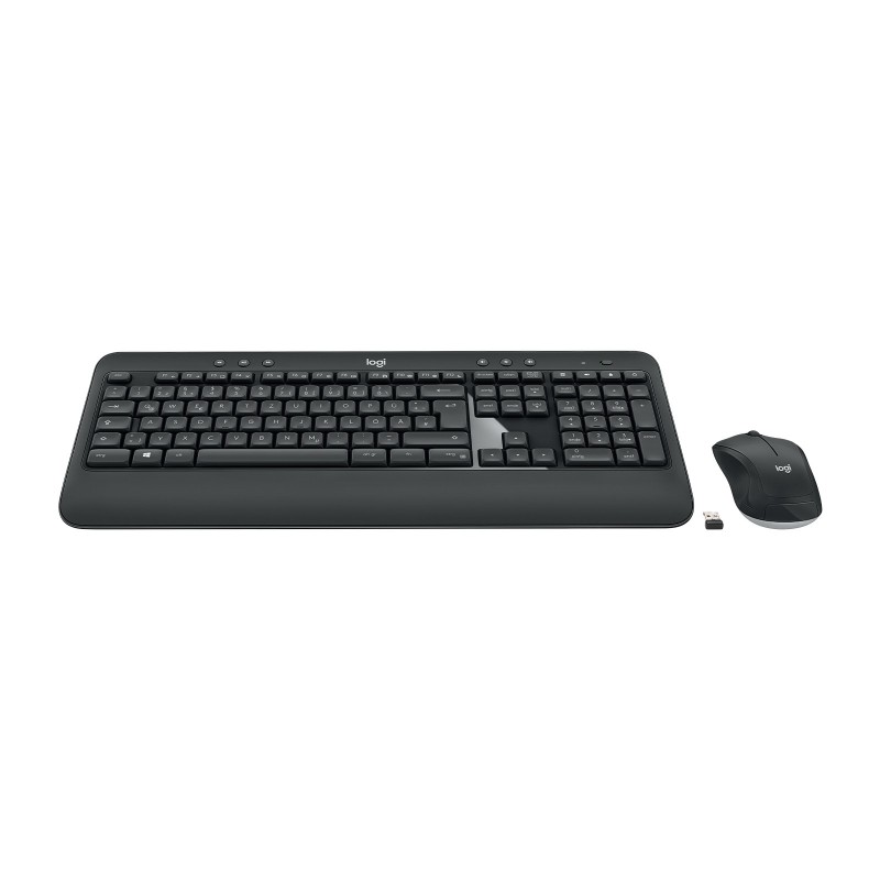 Logitech 920-008675, Sans fil, RF sans fil, Clavier à membrane, QWERTZ, Noir, Souris incluse