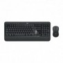 Logitech 920-008675, Sans fil, RF sans fil, Clavier à membrane, QWERTZ, Noir, Souris incluse