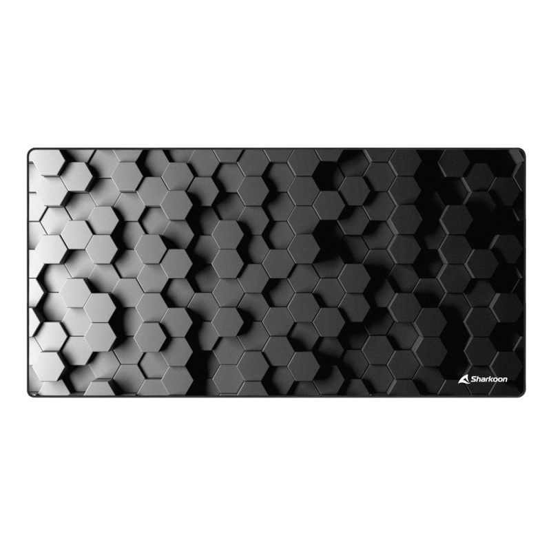 Sharkoon SKILLER SGP30 Big Hex, Noir, Image, Caoutchouc, Textile, Base antidérapante, Tapis de souris de jeu