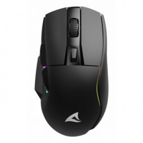 Sharkoon SGM50W, Droitier, Optique, RF Wireless + USB Type-A, 6400 DPI, Noir