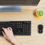 Logitech MK270, Taille réelle 100 %, Sans fil, RF sans fil, QWERTY, Noir, Souris incluse