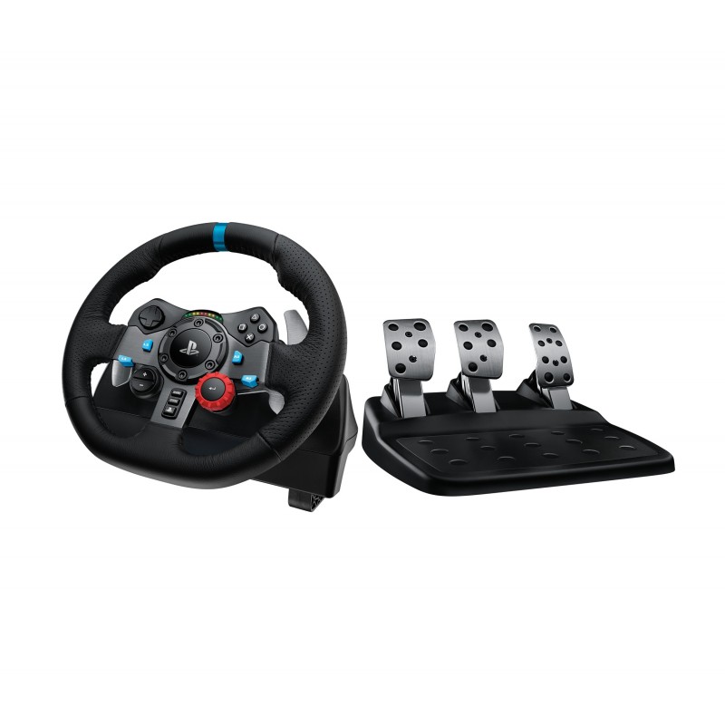 Logitech G G29 Driving Force, Volant + pédales, PC, PlayStation 4, PlayStation 5, Playstation 3, Croix directionnelle, Analogique, Avec fil, USB
