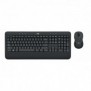 Logitech MK545 Advanced, Taille réelle 100 %, Avec fil, USB, QWERTZ, Noir, Souris incluse