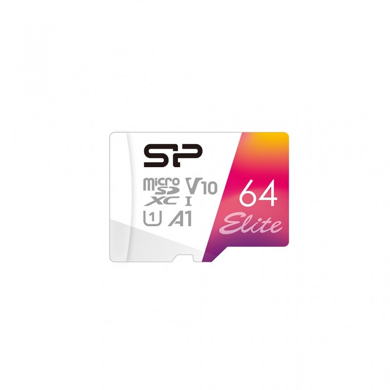 Silicon Power Elite, 64 Go, Classe 10, UHS-I, 100 Mos, Class 1 , V10