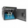 DIGITUS Armoire de chargement mobile pour ordinateurs portables tablettes jusqu'à 14 pouces, UV-C, USB-C™, Étui de gestion du dispositif portable, Noir, Table, 29,4 cm, Acier, Ordinateur portable, Tablette
