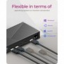 ICY BOX IB-DK2246AC, Avec fil, USB 3.2 Gen 2 3.1 Gen 2 Type-A, 10,100,1000 Mbits, Noir, 3840 x 2160 pixels, 60 Hz
