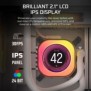 Corsair iCUE LINK TITAN 360 RX LCD, Refroidisseur de liquide tout-en-un, 12 cm, 300 trmin, 2100 trmin, Blanc