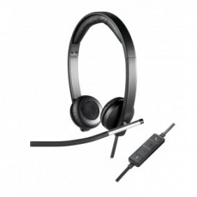Logitech H650E, Avec fil, BureauCentre d'appels, 50 - 10000 Hz, 120 g, Casque, Noir, Argent