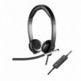 Logitech H650E, Avec fil, BureauCentre d'appels, 50 - 10000 Hz, 120 g, Casque, Noir, Argent