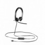 Logitech H650E, Avec fil, BureauCentre d'appels, 50 - 10000 Hz, 120 g, Casque, Noir, Argent