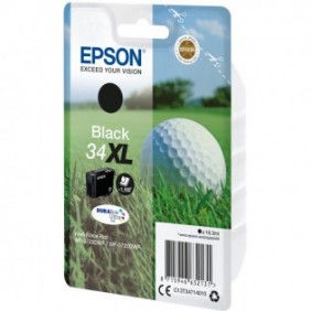 Epson Golf ball Encre noire DURABrite Ultra Balle de golf 34XL, Rendement élevé , Noir, Encre à pigments, 16,3 ml, 1 pièce, 1100 pages