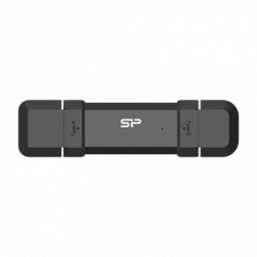 Silicon Power DS72, 500 Go, USB Type-A USB Type-C, 3.2 Gen 2 3.1 Gen 2, 1050 Mos, Casquette, Noir